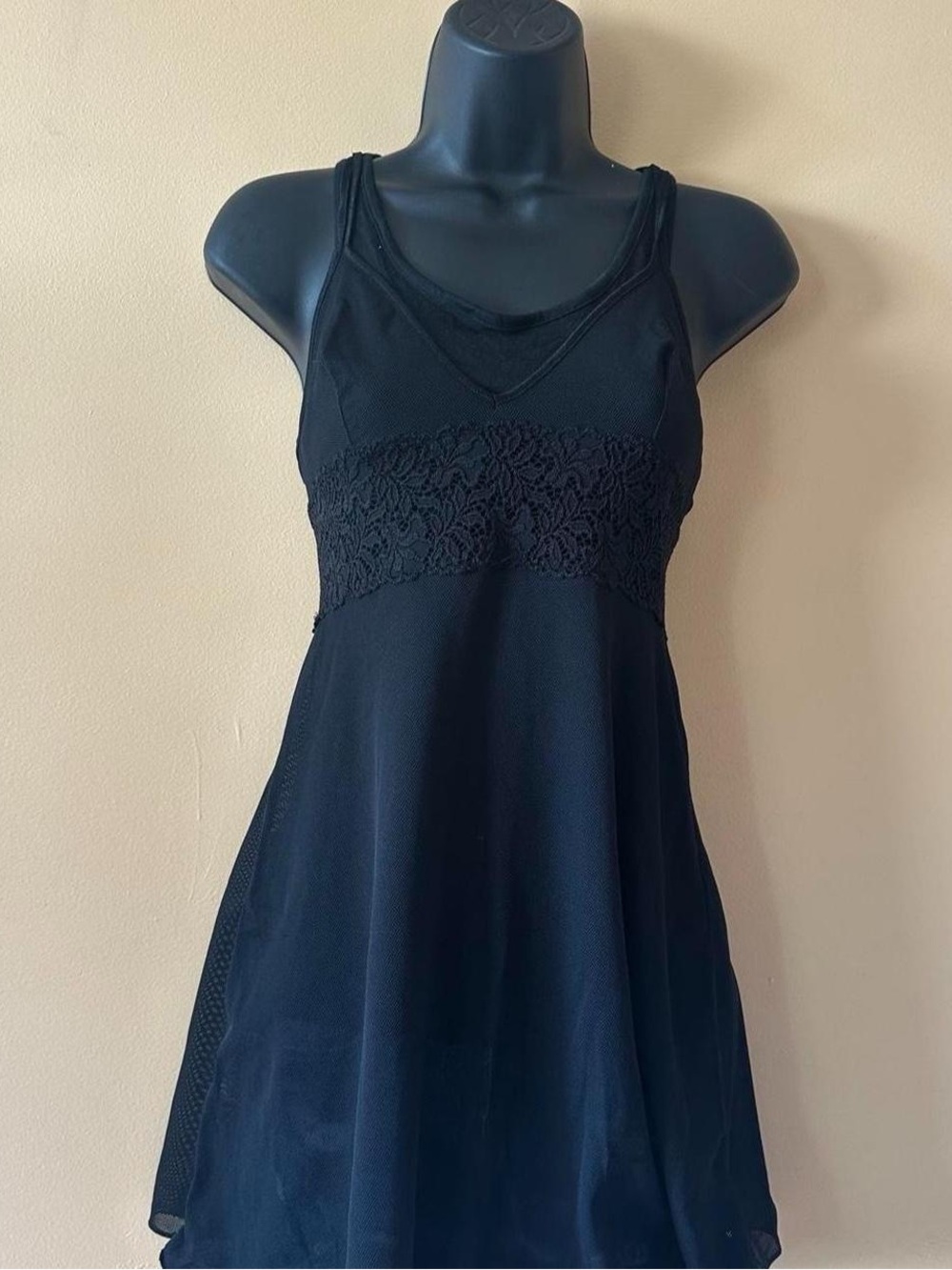 Cosabella Sheer Black Lace Slip Dress | Tagged L (Fits Like S)